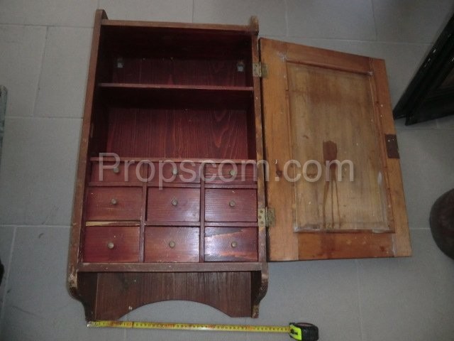 Hanging cabinet with key dark brown