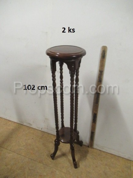 Wooden dark flower stands