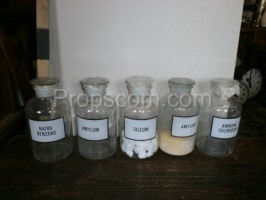 Bottles with ground glass wide neck