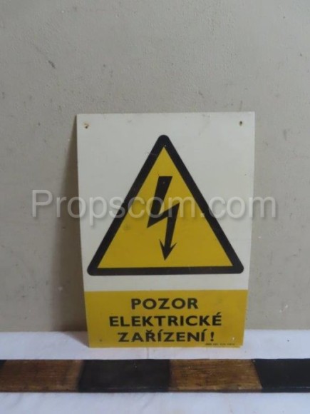 Information sign: Caution electrical equipment