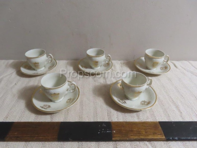 Cups with saucers