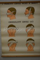 School poster - nose and chin bandage