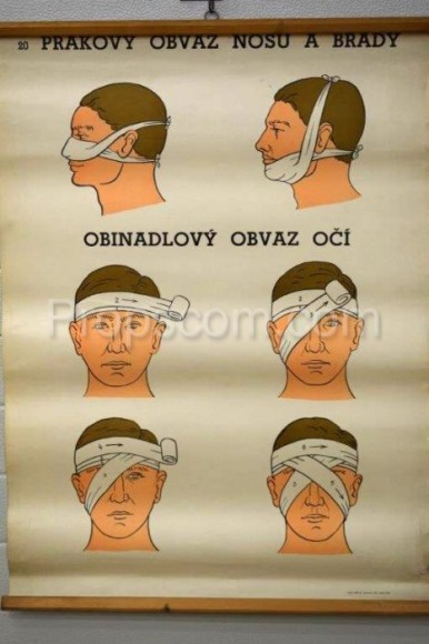 School poster - nose and chin bandage