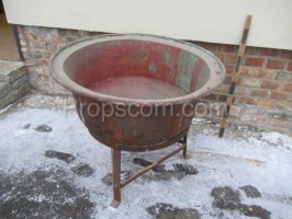 Boiler on a copper pedestal