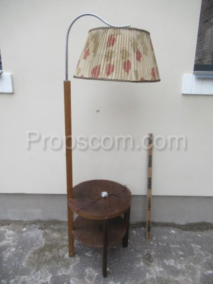 Lamp with side table