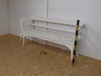 White lacquered wooden bench