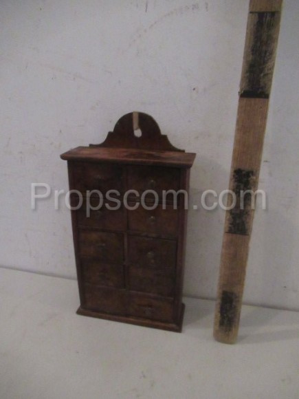 dark brown hanging cabinet