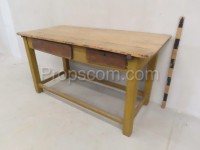 Wooden table with drawers