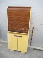 Kitchen cabinet with blinds