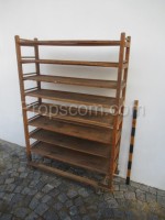 Wooden tall shelf