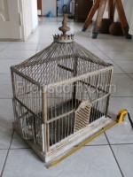 Wire cage decorated hanging