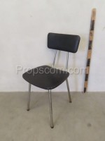 Stuhl aus verchromtem Leder