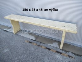 Wooden white bench