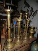 Brass table candlesticks