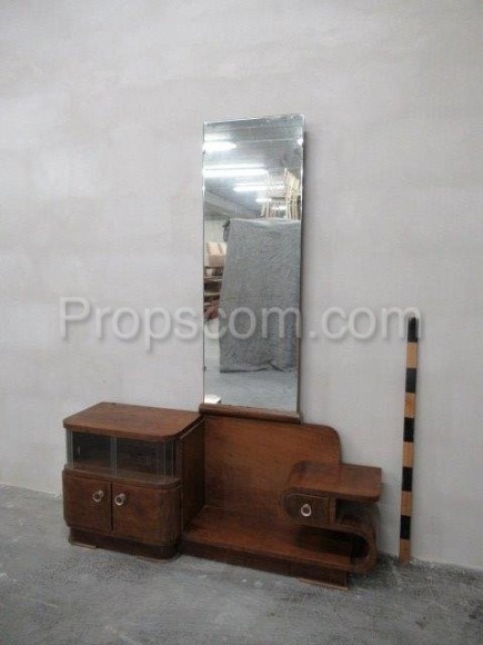 Women's toilet with a mirror