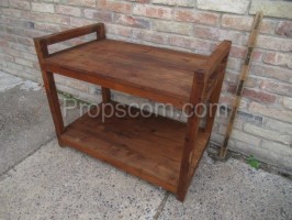 Solid brown side table
