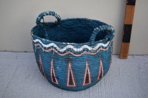 Wicker basket decorated