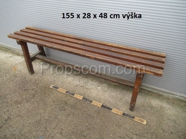 Wooden brown bench