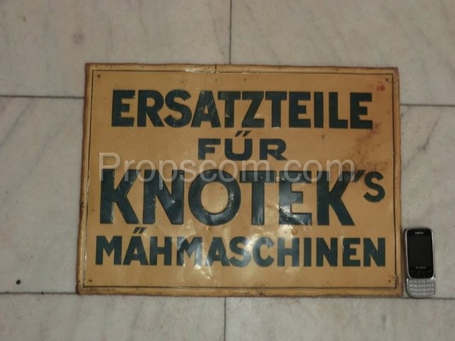 German advertising sign Spare parts