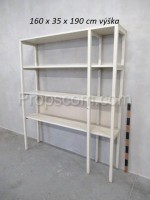 Wooden white bookshelf