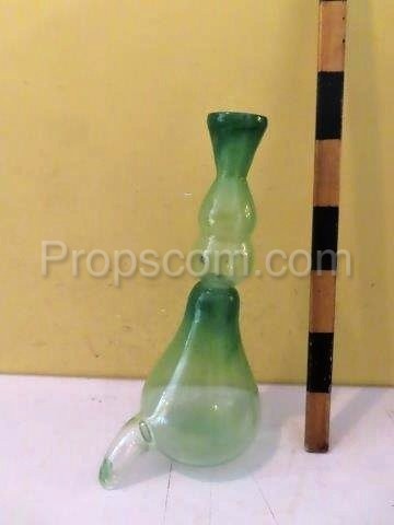 Green glass flask