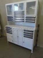 Glass cabinet with drawers