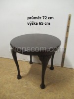 Wooden round black table