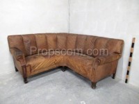 Leather corner seats + 2 armchairs