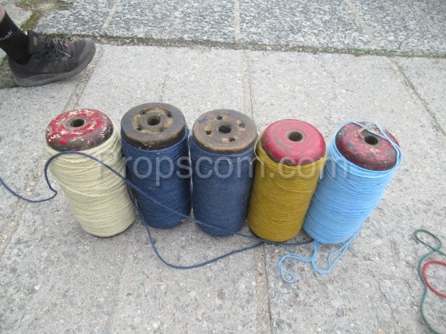 Large spools of colorful thread