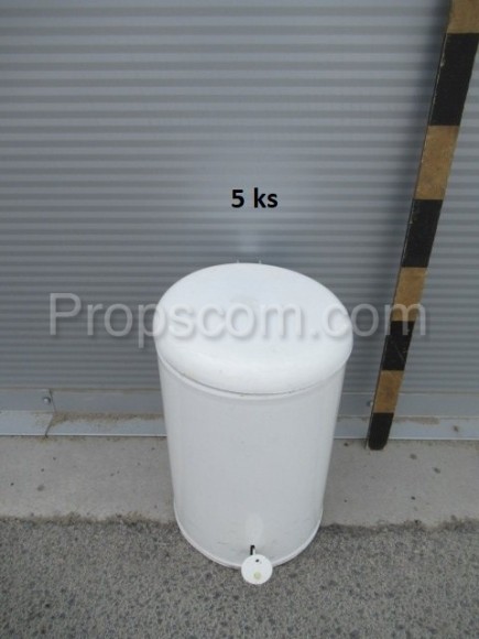 Non-contact waste bin white