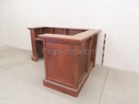 Corner wooden counter