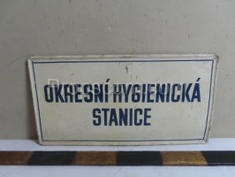 Informační cedule: Okresní hygienická stanice 