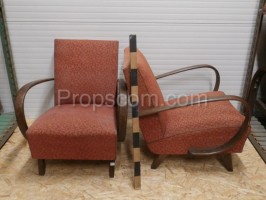 Halabala upholstered armchairs