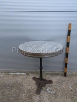 Runder Tisch Marmorplatte aus Gusseisen