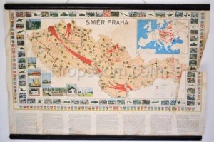 School poster - map of Czechoslovakia