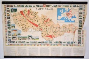 Školní plakát – mapa Československa