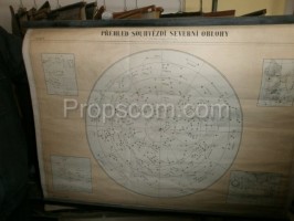 School poster - Overview of the constellations of the northern sky