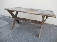 Wooden long table outdoor