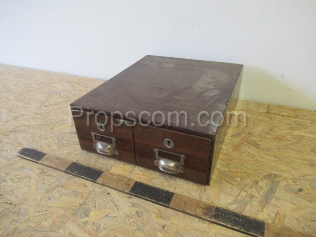 Wooden box with drawers