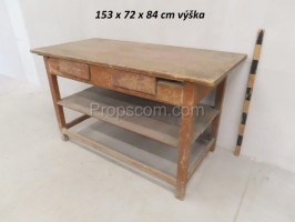 Wooden table with legs