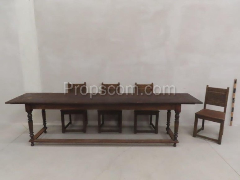 Long wooden table 