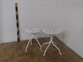 White metal chairs