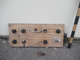 Electrical panel: fuses, switches, sockets