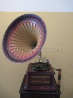 Old gramophone with cabinet