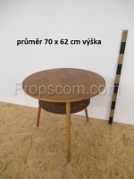 round wooden coffee table