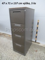 Gray file cabinet