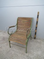 garden chair wood metal