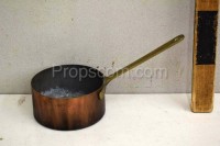 Copper saucepans set