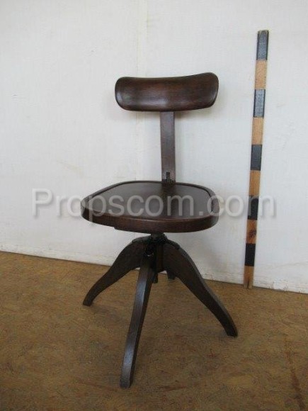 Wooden swivel chair