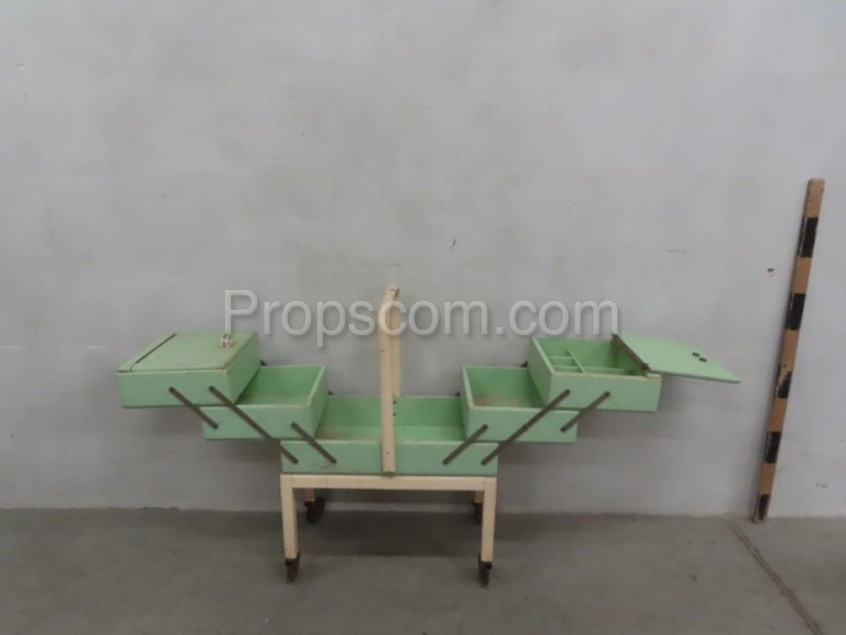 Folding sewing table